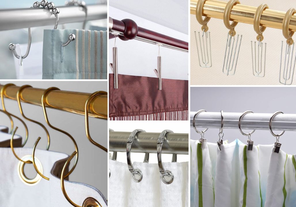 types of curtain hooks